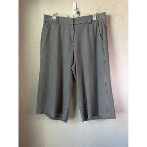 Lane Bryant Houndstooth Crop Pants Womens Size 20 Black White Wide Leg Gaucho